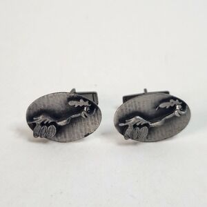 Vtg 1968 Plymouth Road Runner Cufflinks Warner Bros Seven Arts Promo Silver Tone